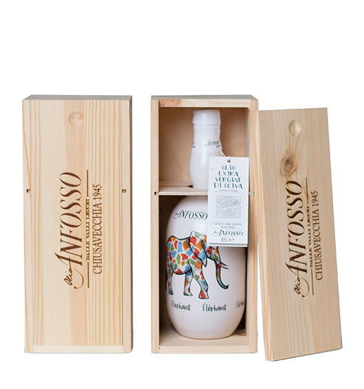 Natives Olivenöl extra 100% italienisch - Holzkiste